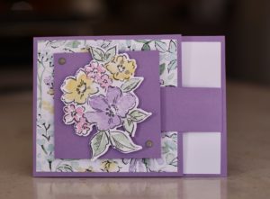 Fun Fold Card, Hand Penned Petals