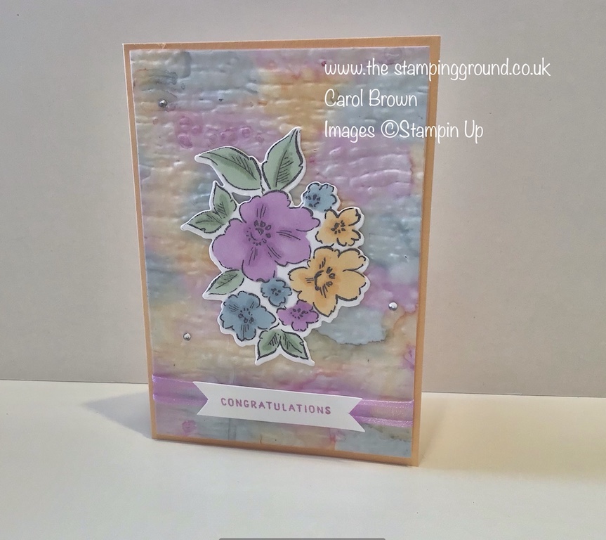 Textured Hand Penned Petal Card