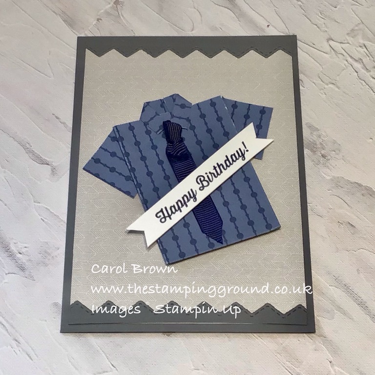 Stampin Up Shirt and Tie Birthday Card