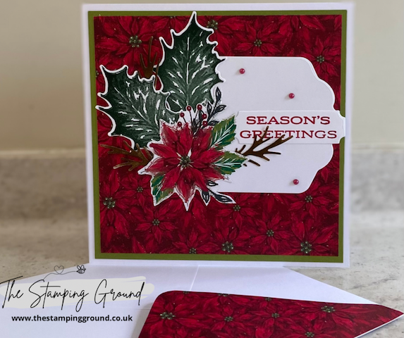Leaves Of Holly Christmas Card